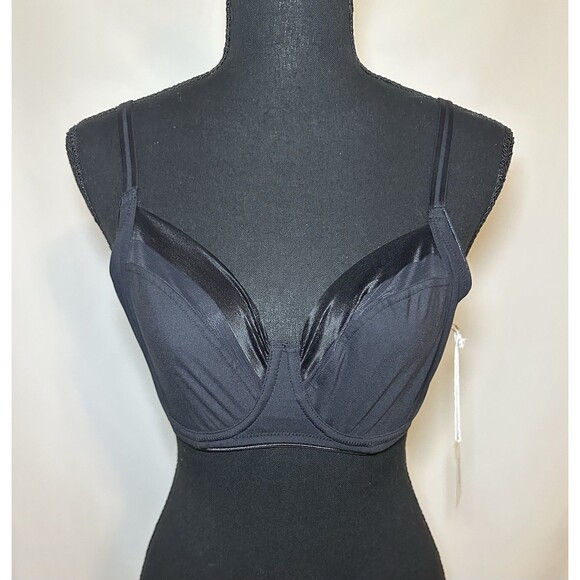 Bare Necessities Side Support Bra Black Underwire Three Piece‎ Cup 32DD NWT - Picture 1 of 8
